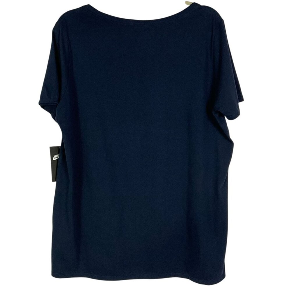 NWT Nike "Just Do It" in "college navy" blue tee, Women's size XL, Athletic Cut - Picture 3 of 8